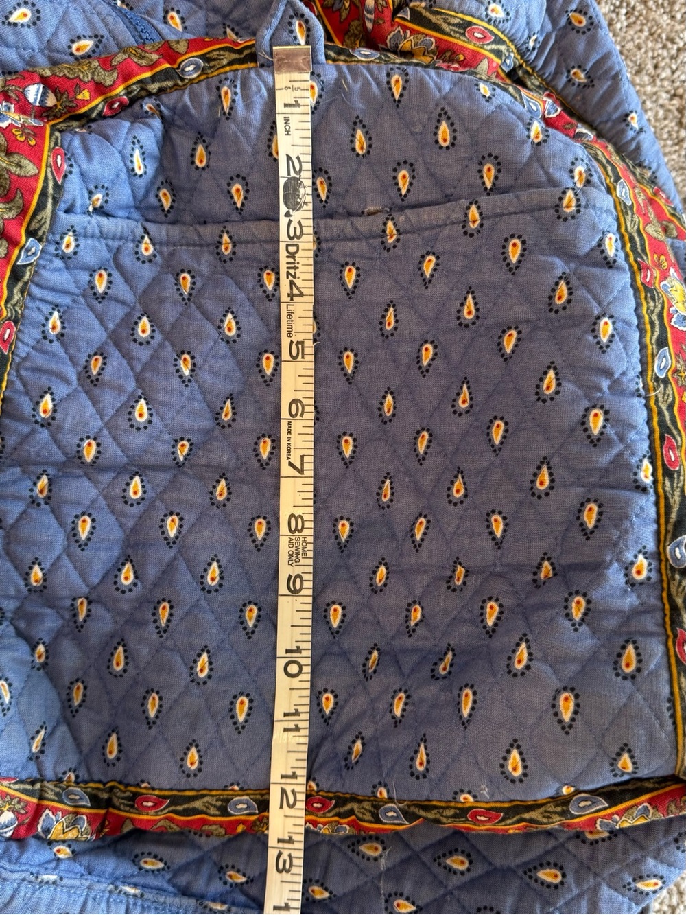 Vera Bradley Vintage / Discontinued French Blue Quilted Extra Large Duffle Bag - Picture 7 of 13